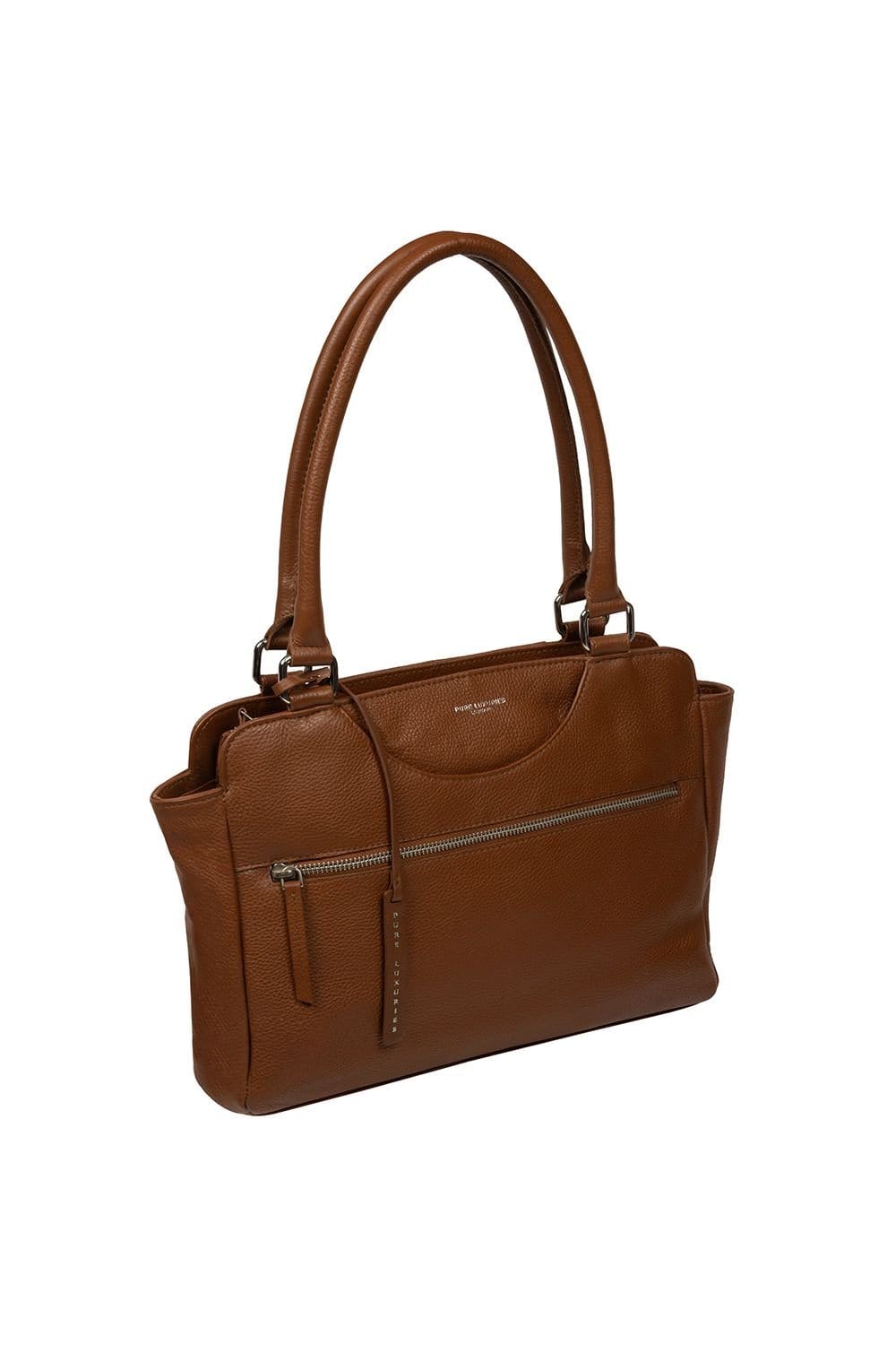 Pure Luxuries London Pure Luxuries London Women's 'Mooki' Leather Handbag in Tan - 4