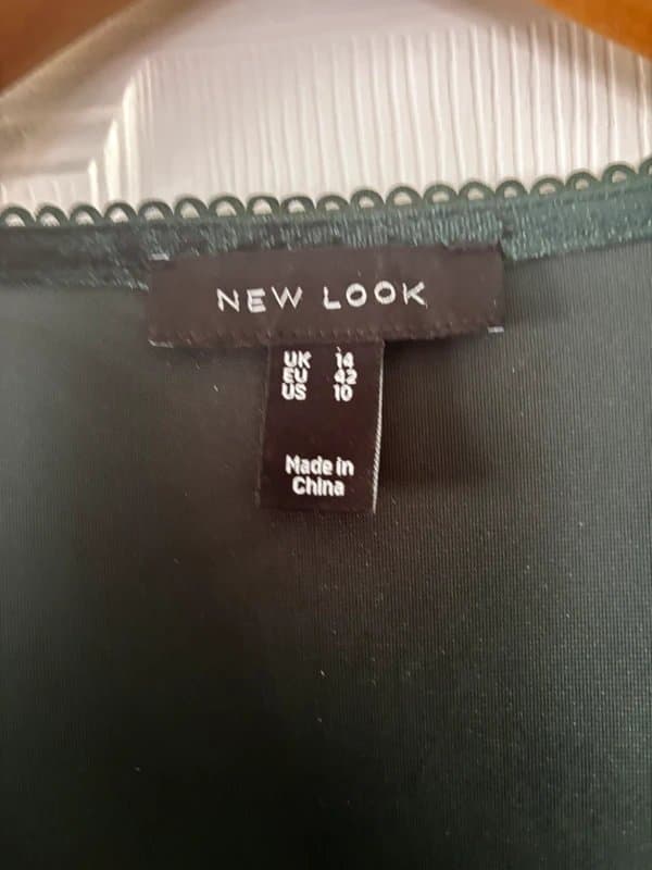 New Look Green velvet New Look dress Size 14