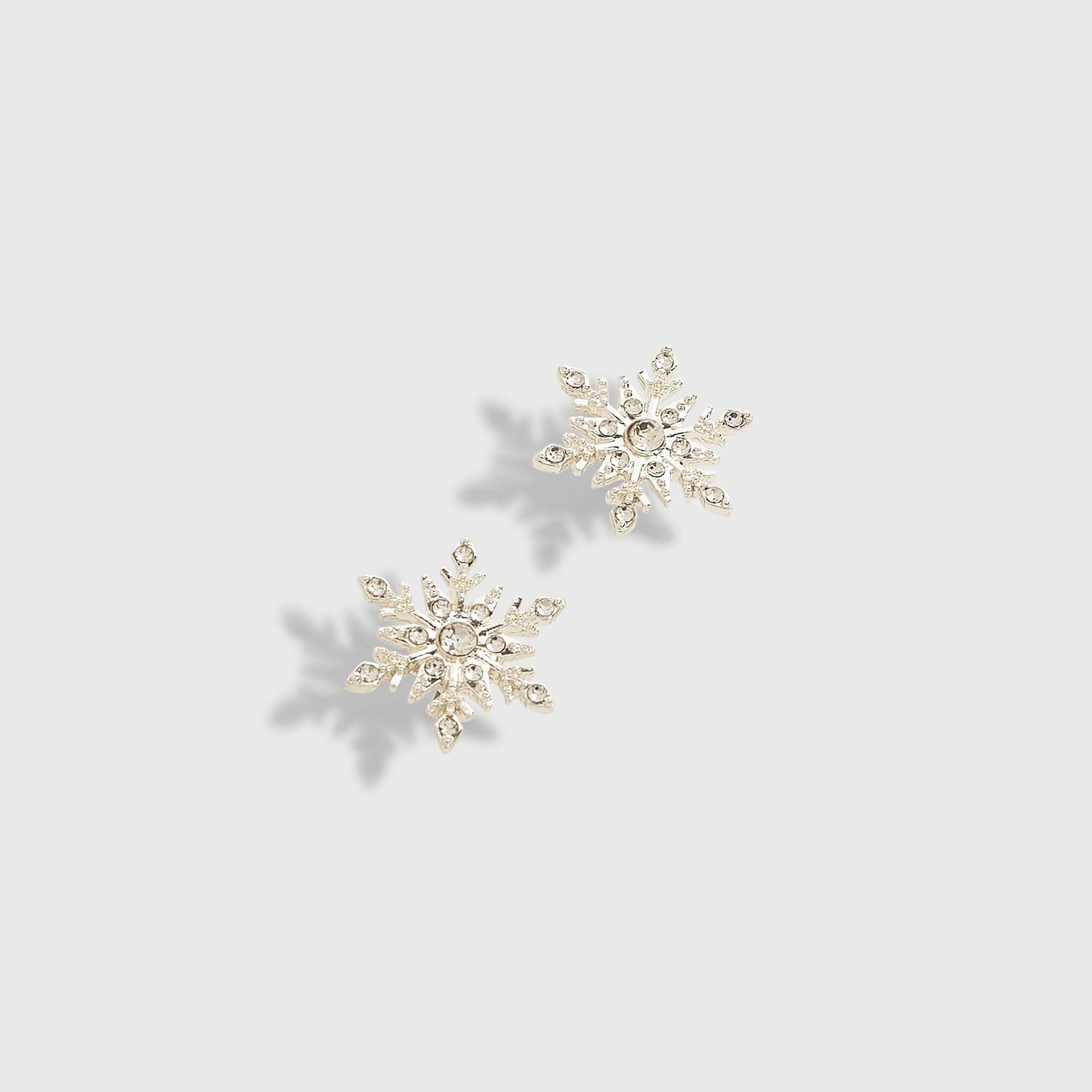River Island River Island Womens Silver Snowflake Stud Earrings