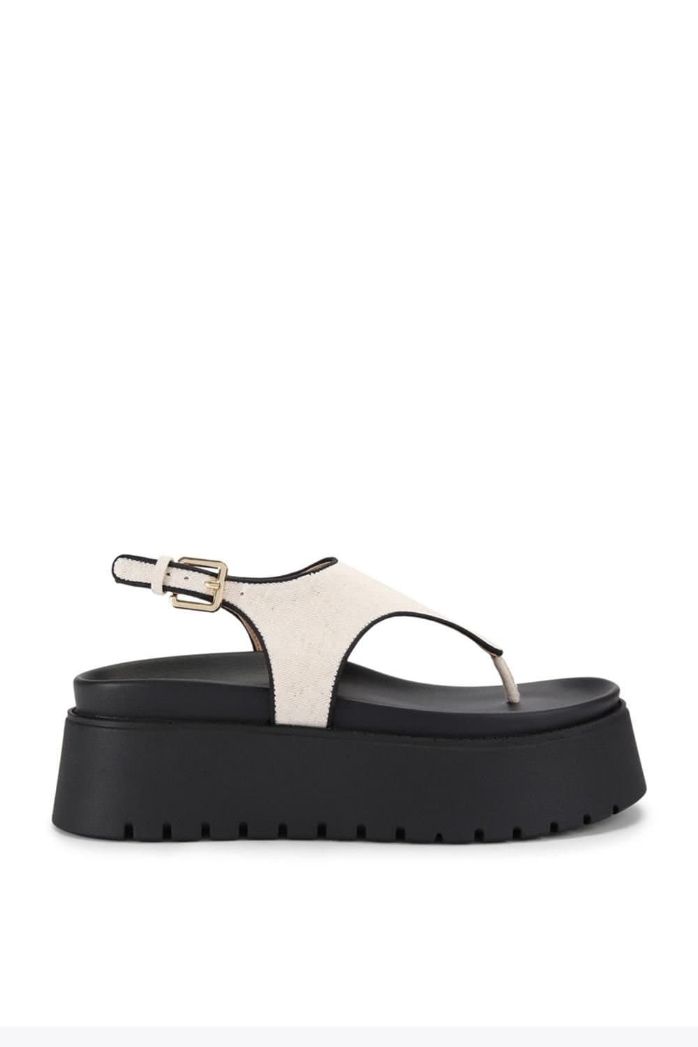 Steve Madden STEVE MADDEN Women's 'Tabor White' Fabric Sandals in Beige