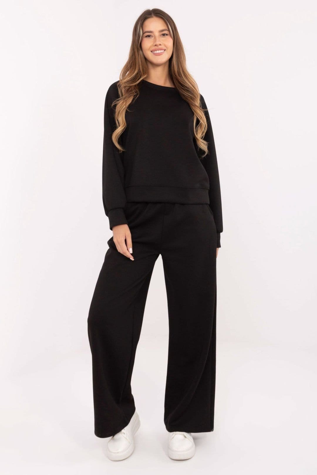 Love Lace Black Buttery Soft High Waisted Tracksuit Set