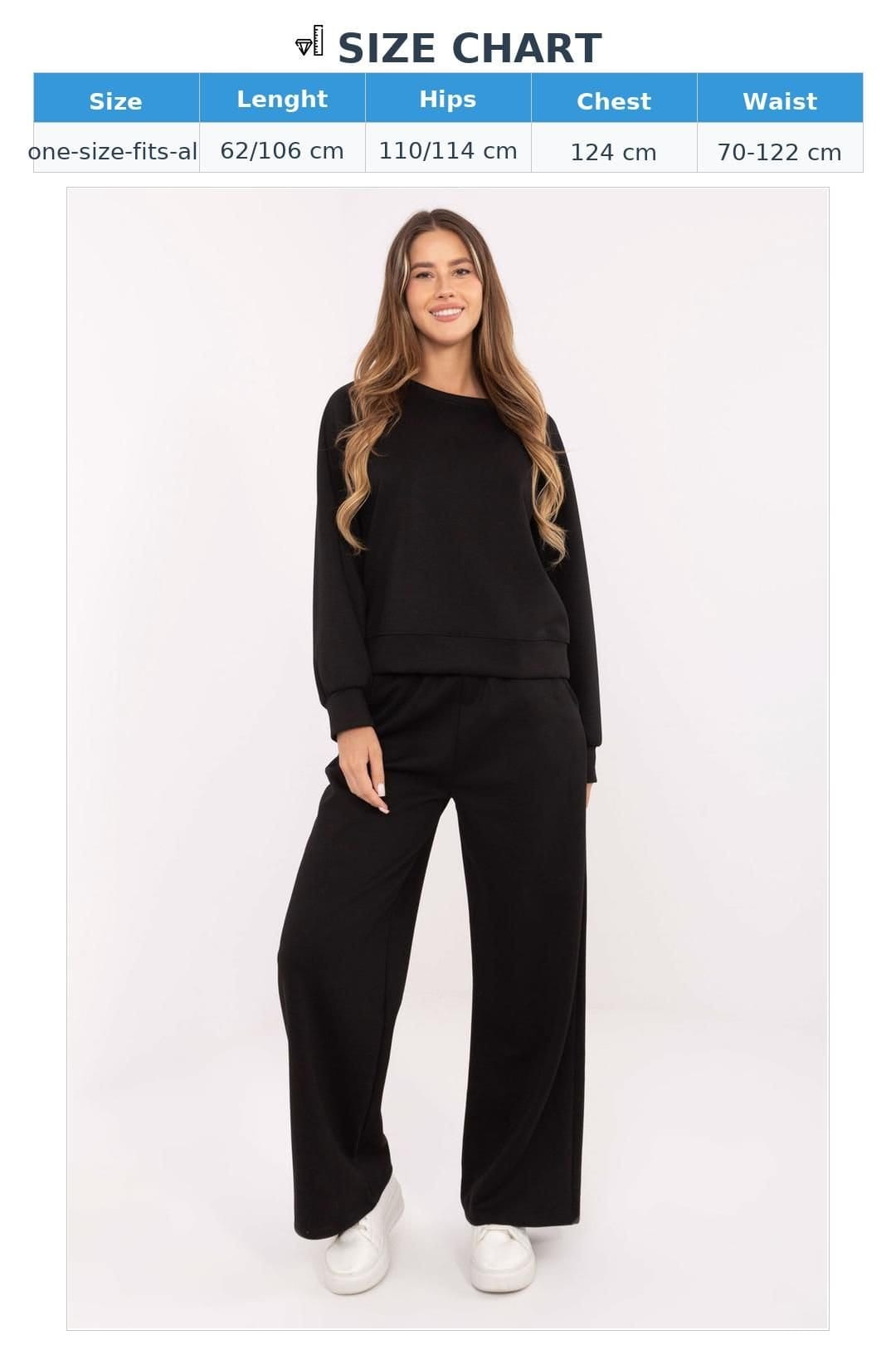 Love Lace Love Lace Women's Buttery Soft High Waisted Tracksuit Set in Black - 4