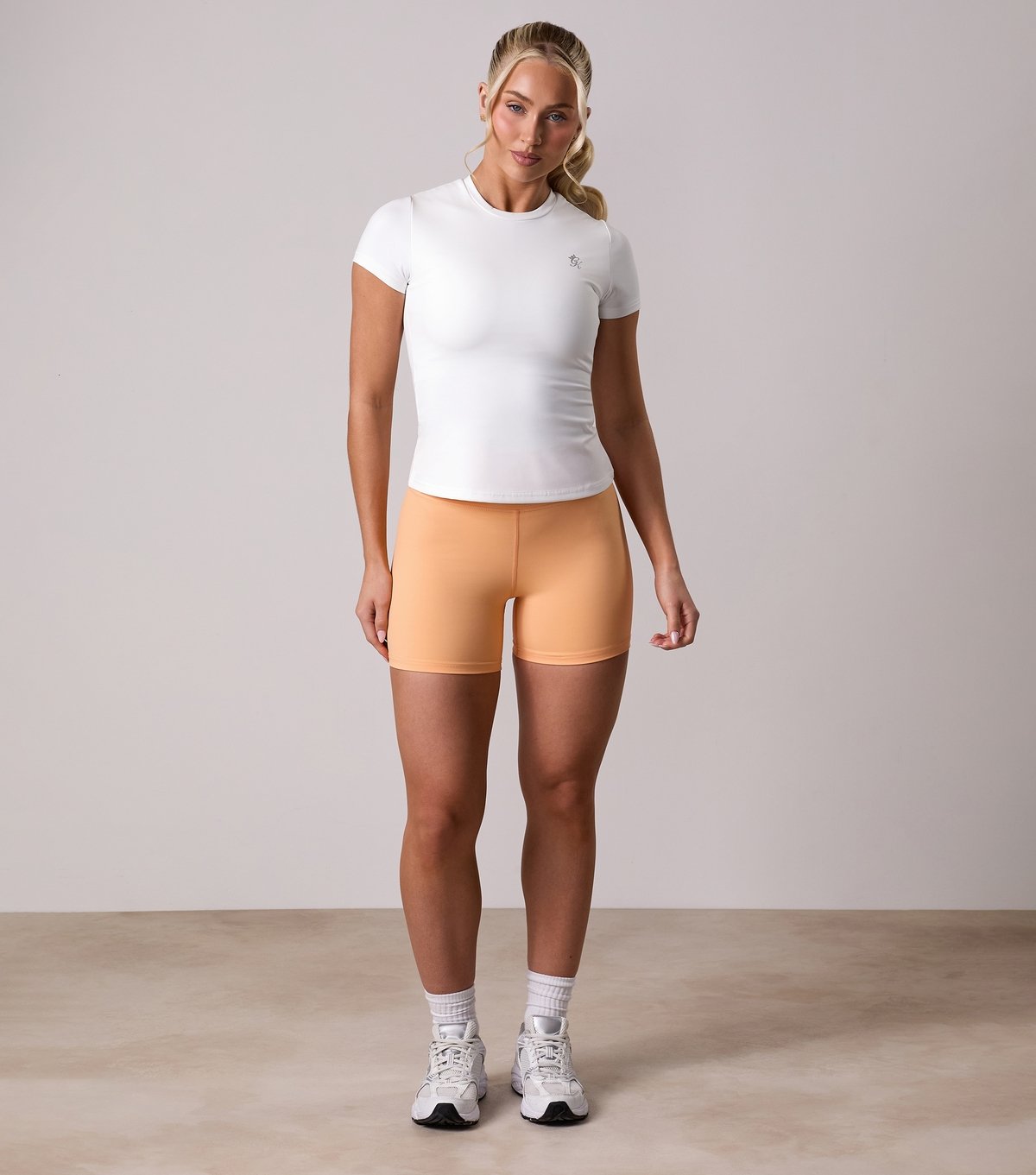 Gym King Women's 365 White Logo Print Cap Sleeve T-Shirt Gym King New Look - 2