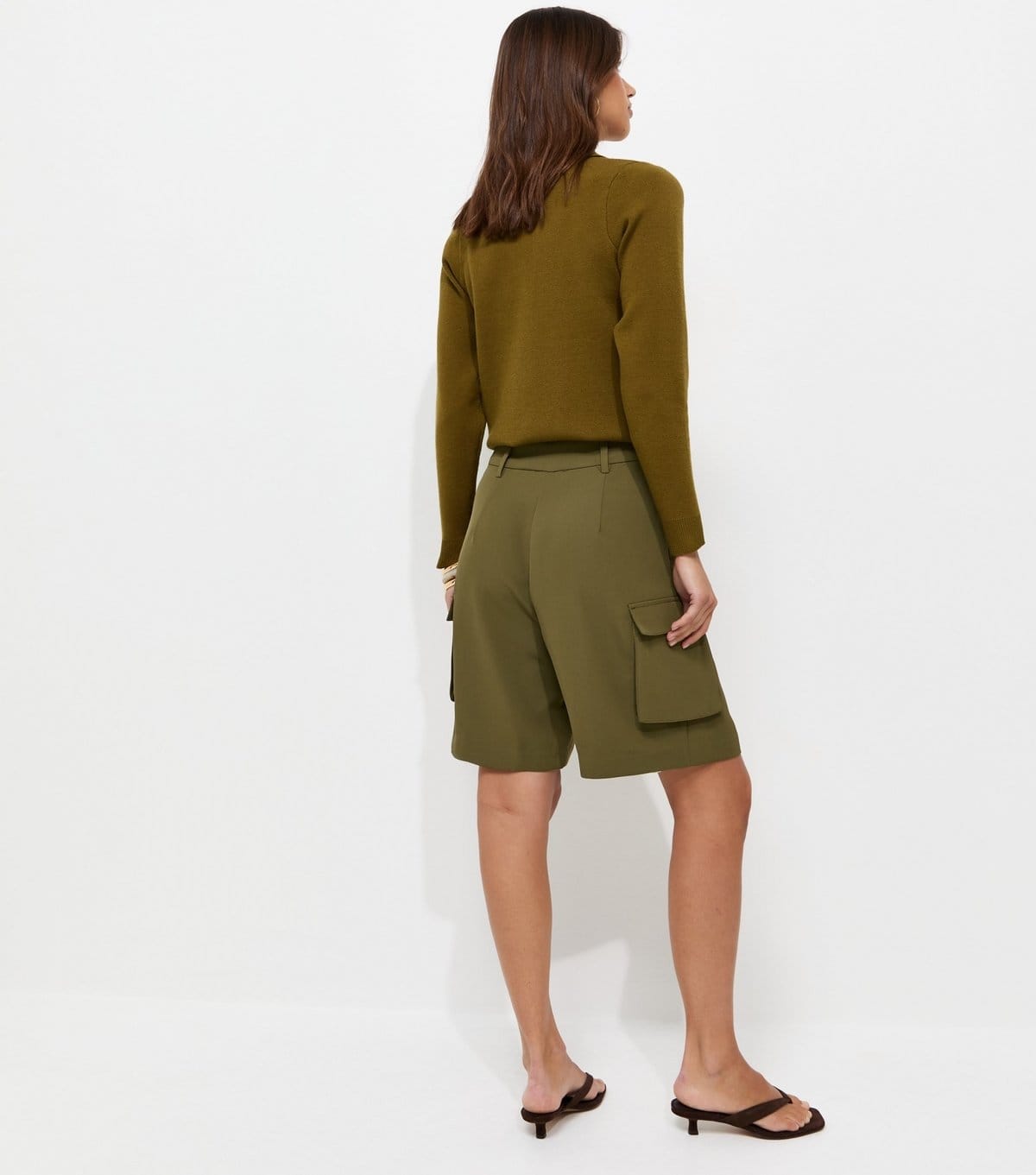 New Look Women's Dark Khaki Cargo City Shorts New Look - 4