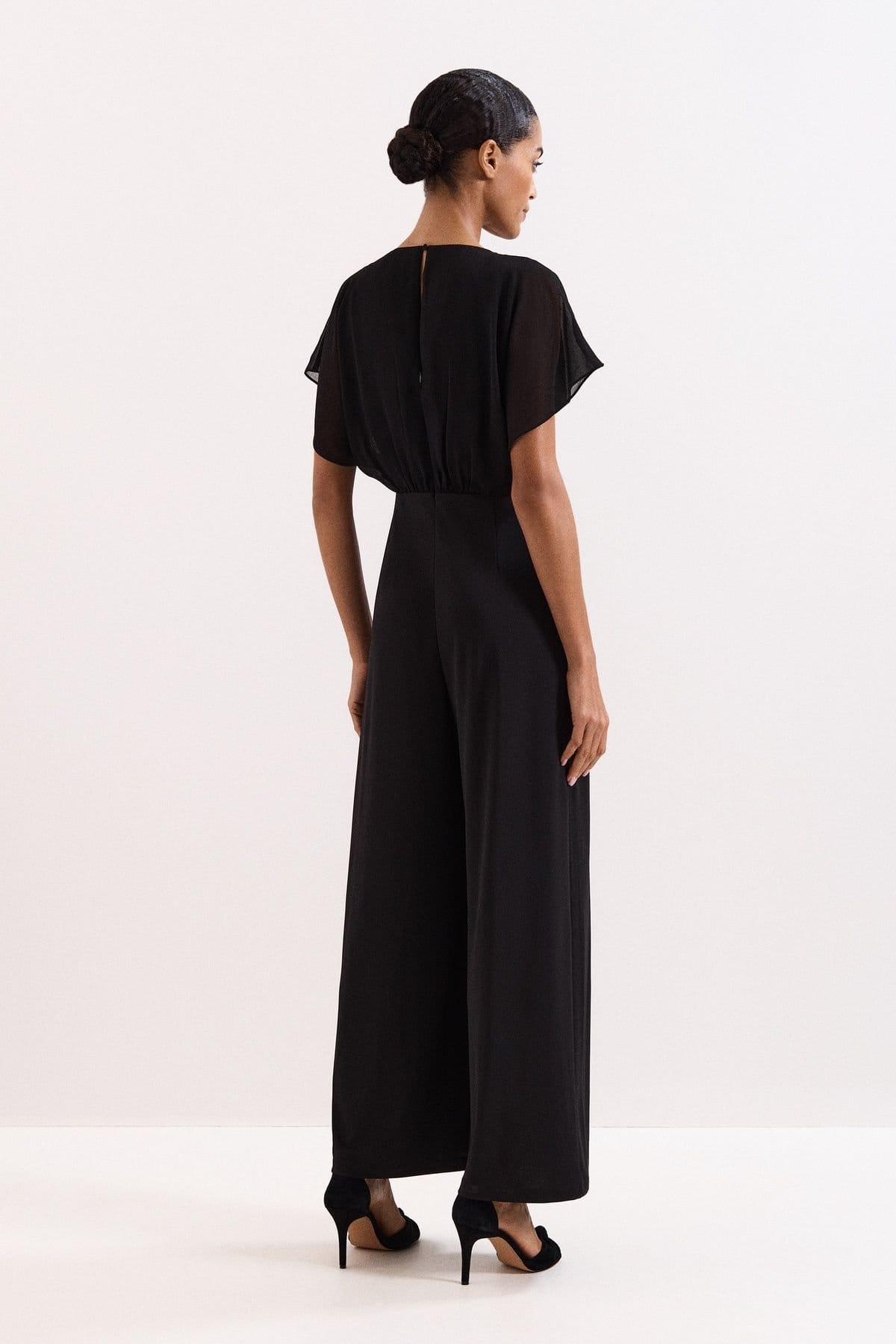 Phase Eight Phase Eight Women's Velma Embellished Waist Jumpsuit in Black - 4