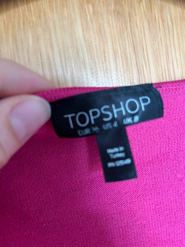 Topshop Pink Ruffle Jumper
