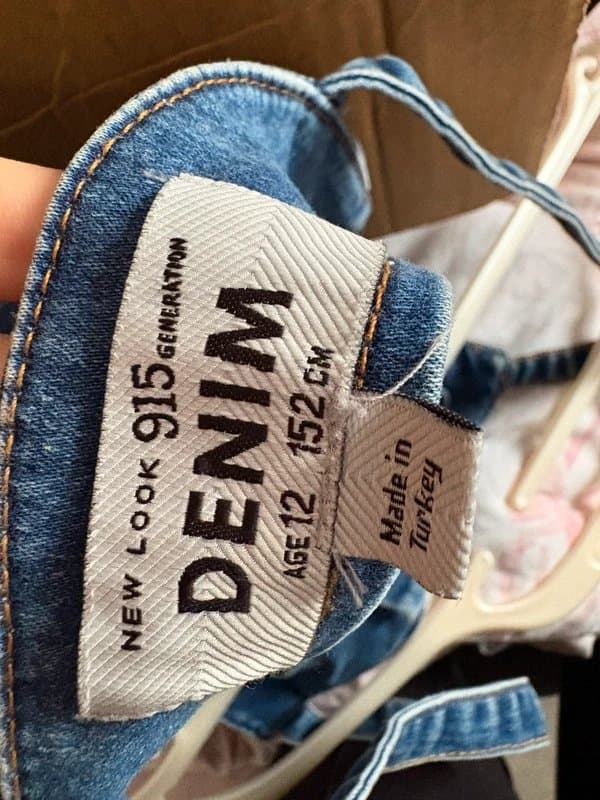 New Look Zip up denim corset top