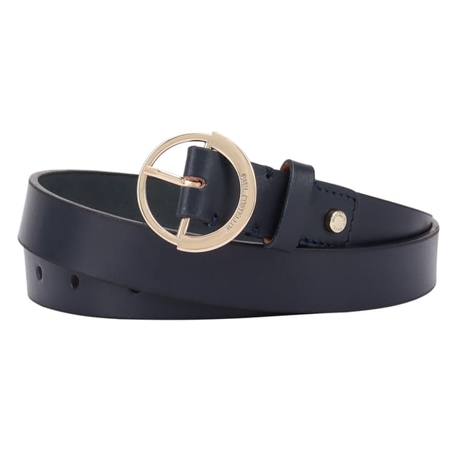 Paul Costelloe Paul Costelloe Women's Mathea Leather Belt in Navy - 2