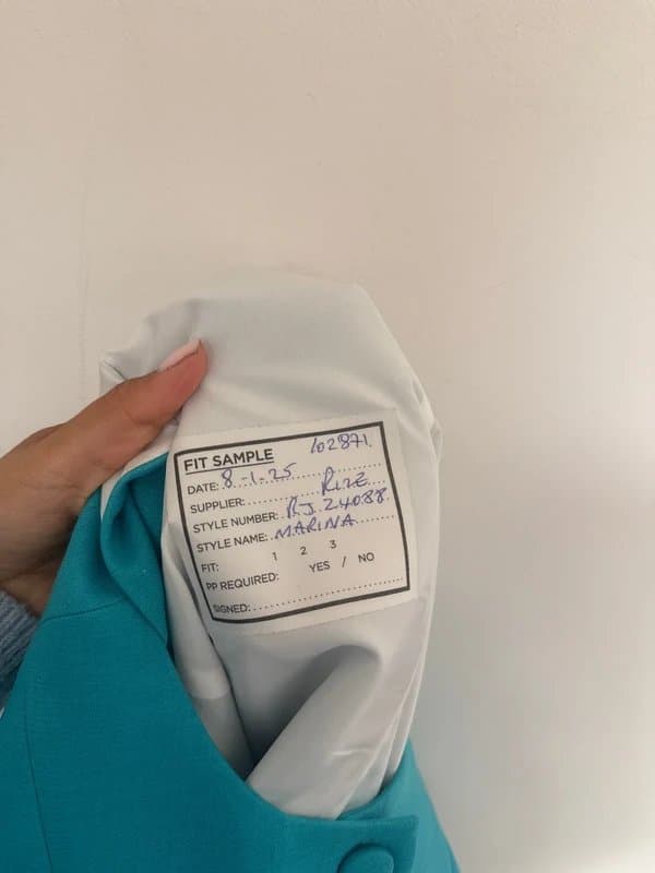 River Island *NEW * (sample piece) River Island Turquoise Button Waistcoat - M