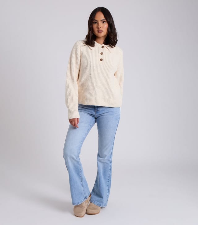 Urban Bliss Women's Cream Chenille Jumper Urban Bliss New Look - 3