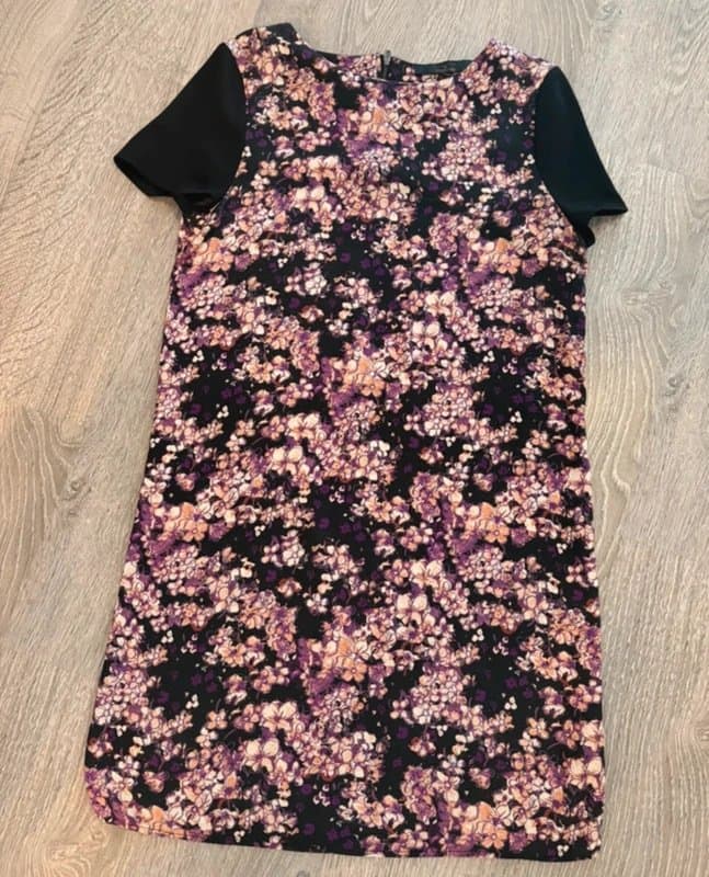Firetrap Y2K Rock & Rags by Firetrap Floral Shift Dress Black Purple Pink Size S