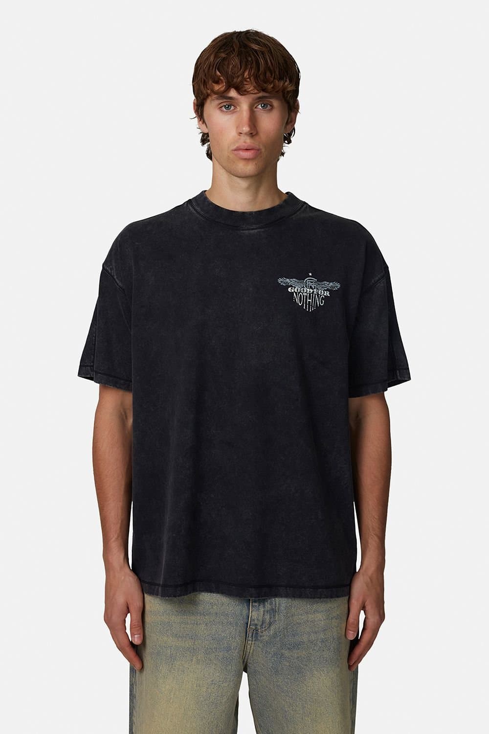 GOOD FOR NOTHING Good For Nothing Men's Relaxed Fit Graphic Tee in Black