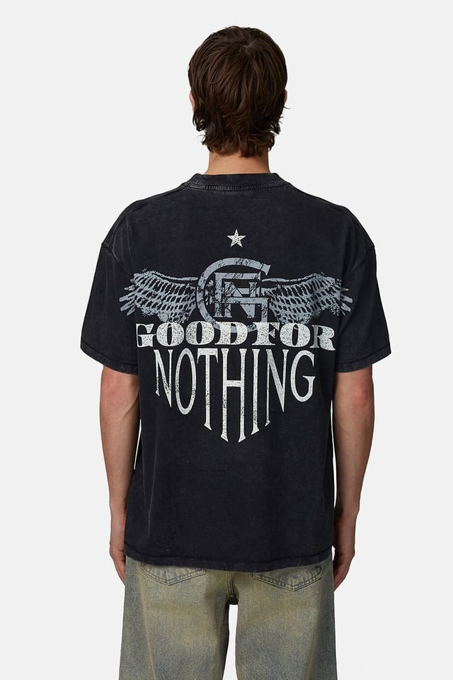 Good For Nothing Good For Nothing Men's Relaxed Fit Graphic Tee in Black - 2