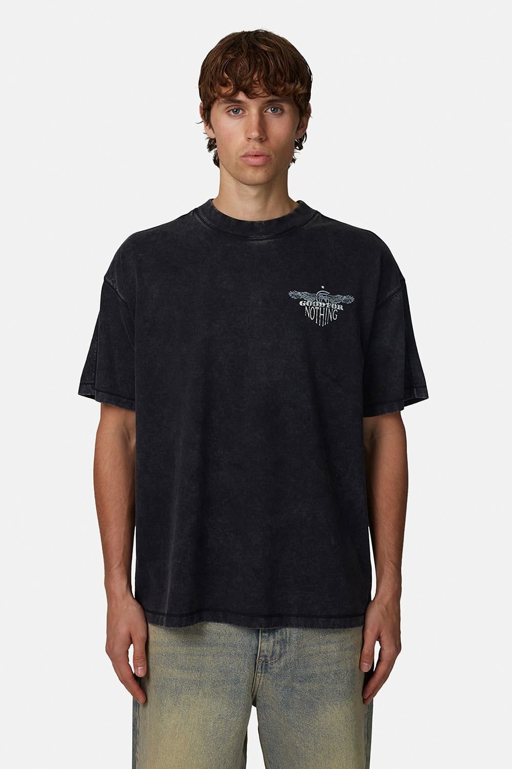 Good For Nothing Good For Nothing Men's Relaxed Fit Graphic Tee in Black - 4