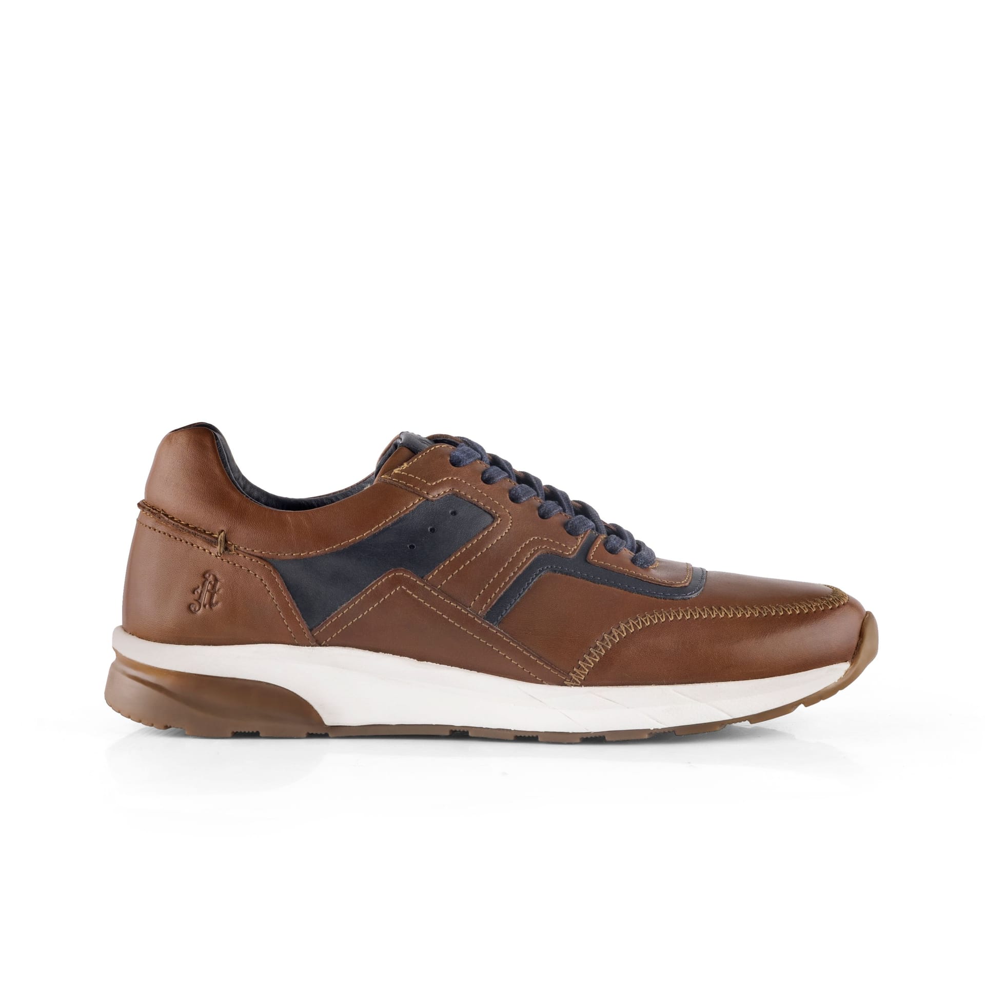 Amen Shoes Amen Shoes Men's Cameron Leather Dress Trainers in Tan - 4