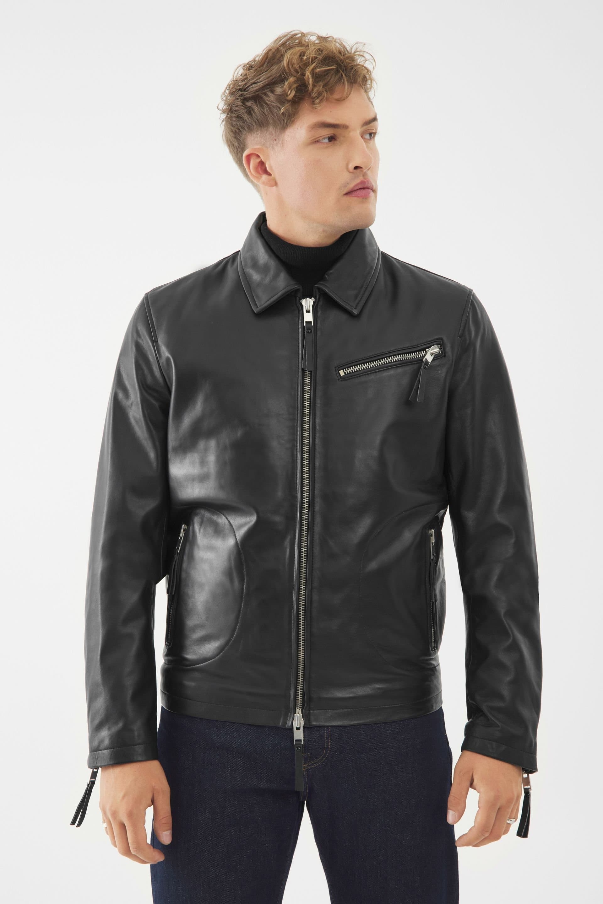 Bolongaro Trevor Bolongaro Trevor Black Leather Worker Jacket