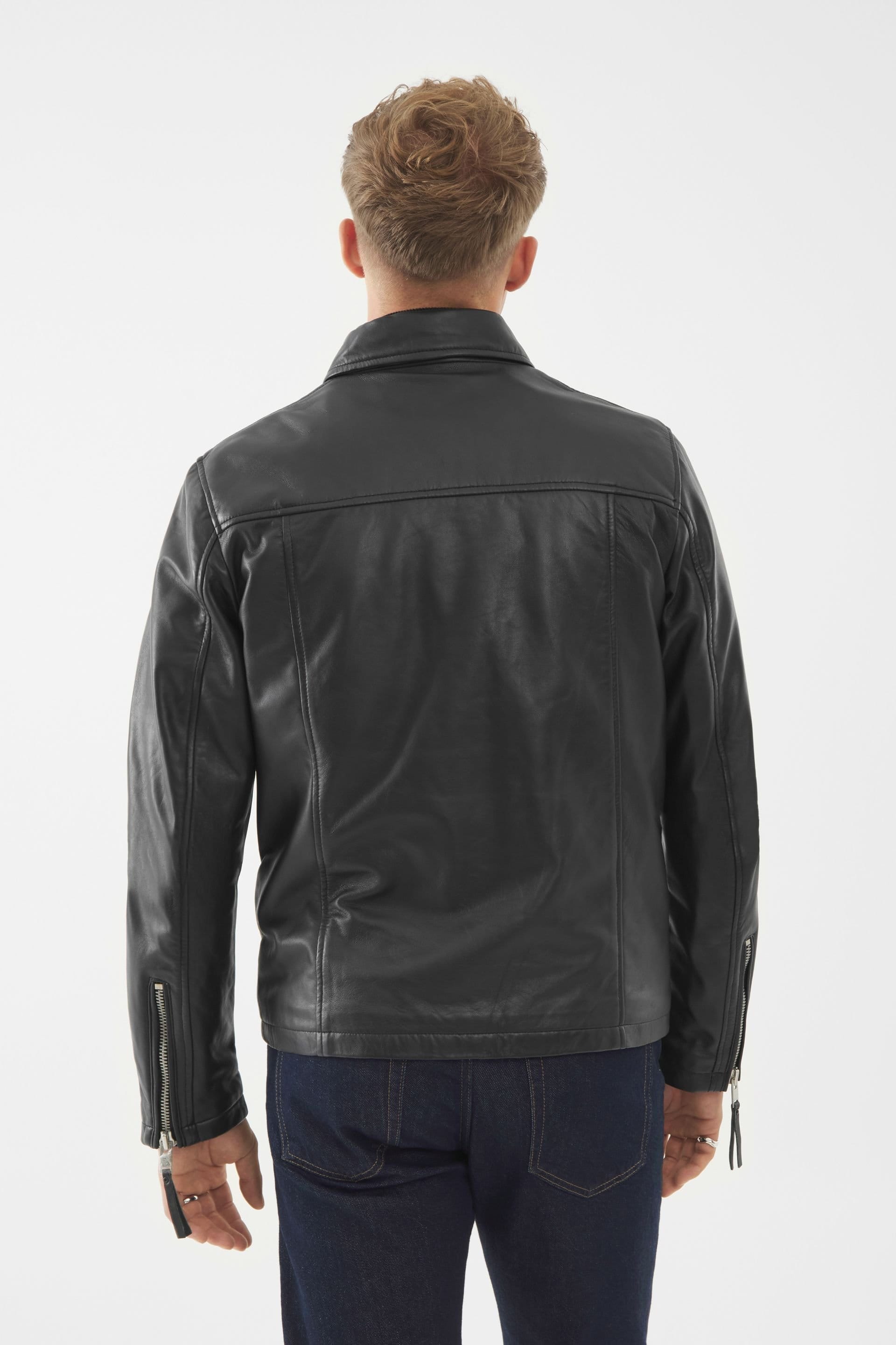 Bolongaro Trevor Bolongaro Trevor Men's Real Leather Belgravia Worker Jacket in Black - 4