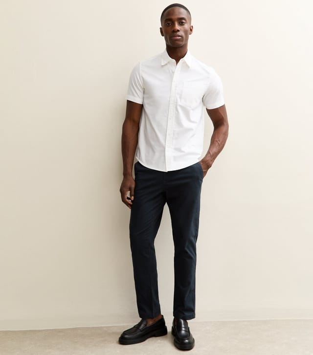 New Look Men's Navy Straight Chino Trousers New Look - 2