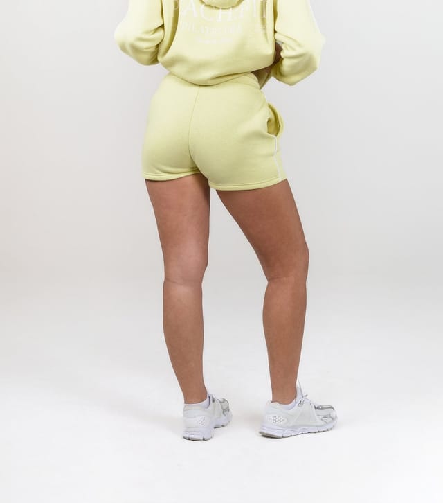 Peach Fit Women's Bright Yellow Side Trim Heather Shorts Peach Fit New Look - 3