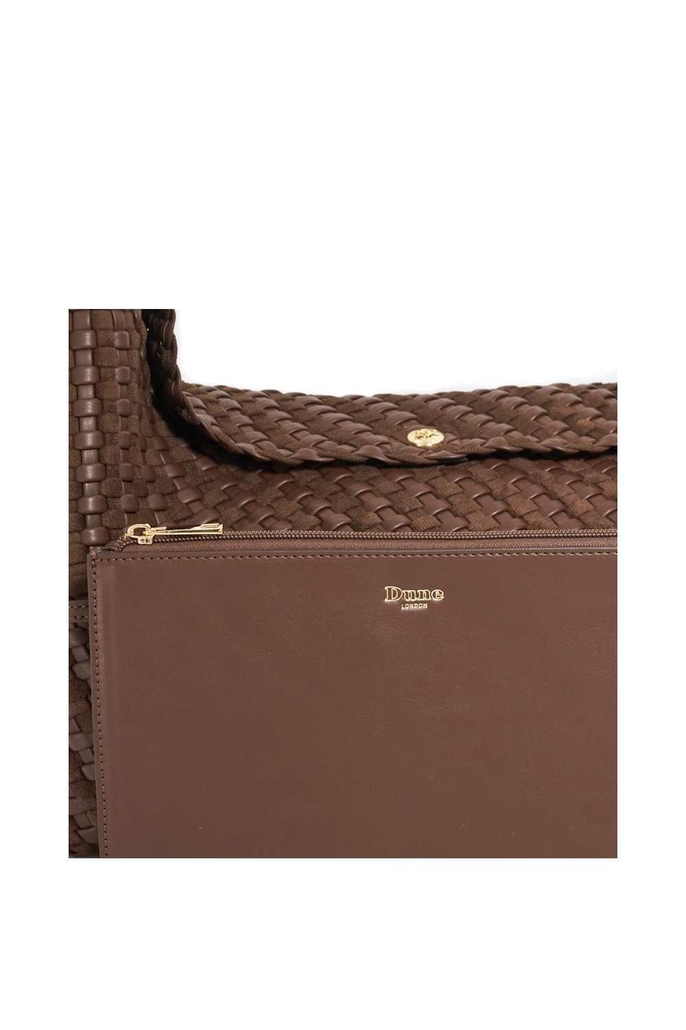 Dune London Dune London Women's 'Deliberate L' Shoulder Bag in Brown - 4