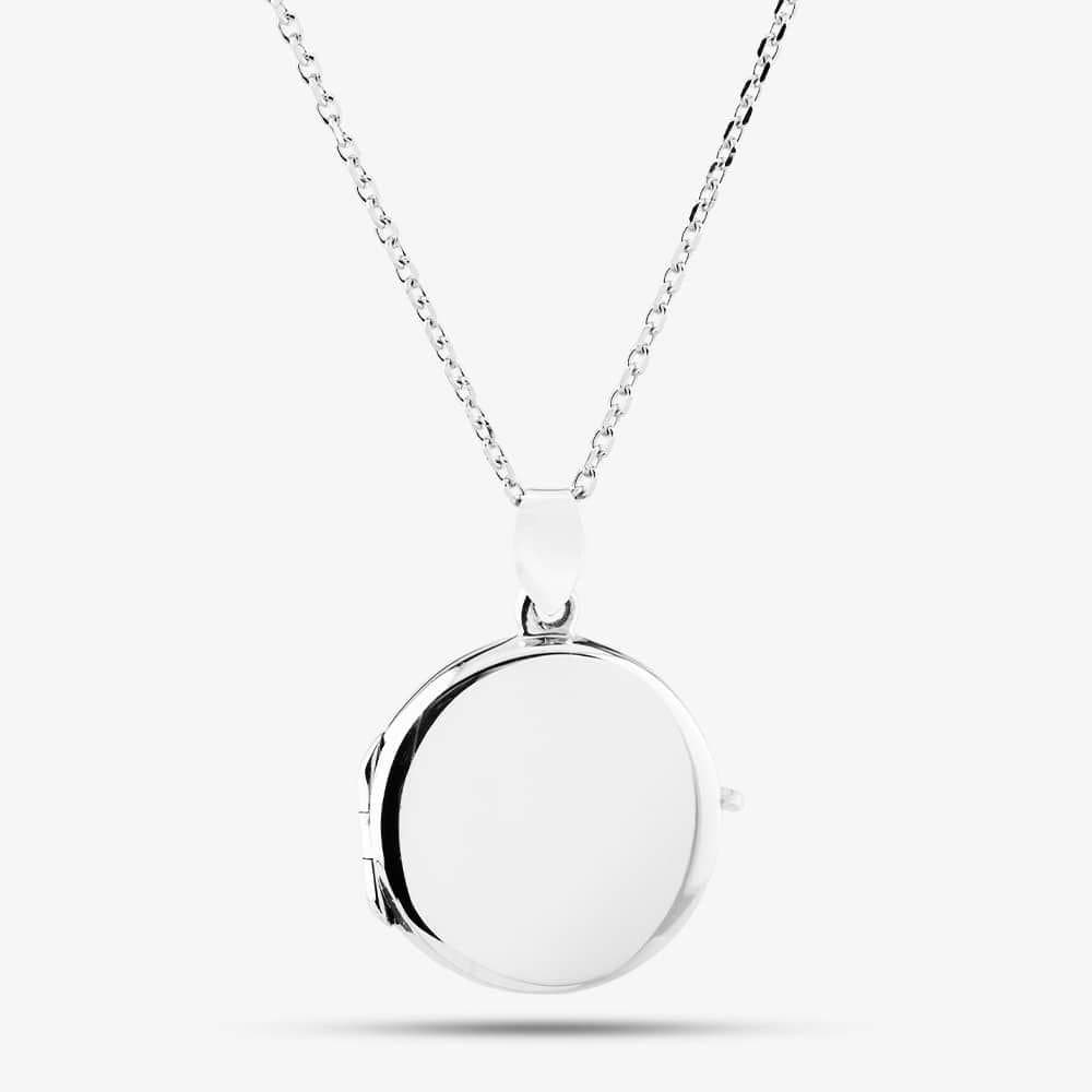 T.H.Baker T.H.Baker Women's Silver Plain Round Locket P-31085