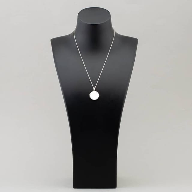 T.H.Baker T.H.Baker Women's Silver Plain Round Locket P-31085 - 2