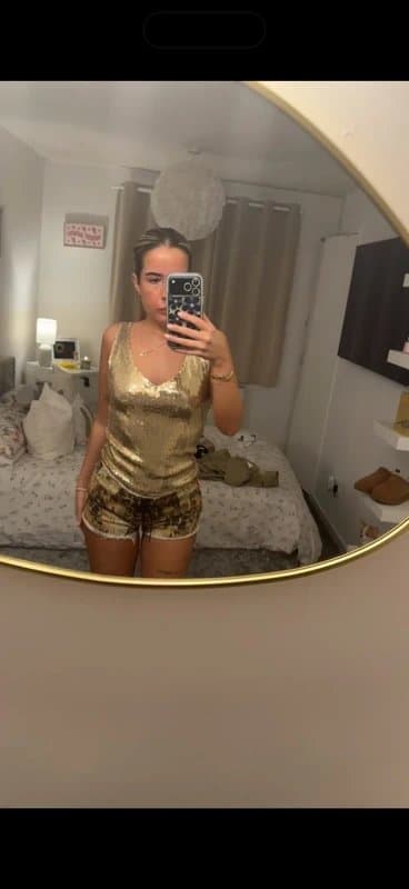 Musera Gold Sequin Vest Top