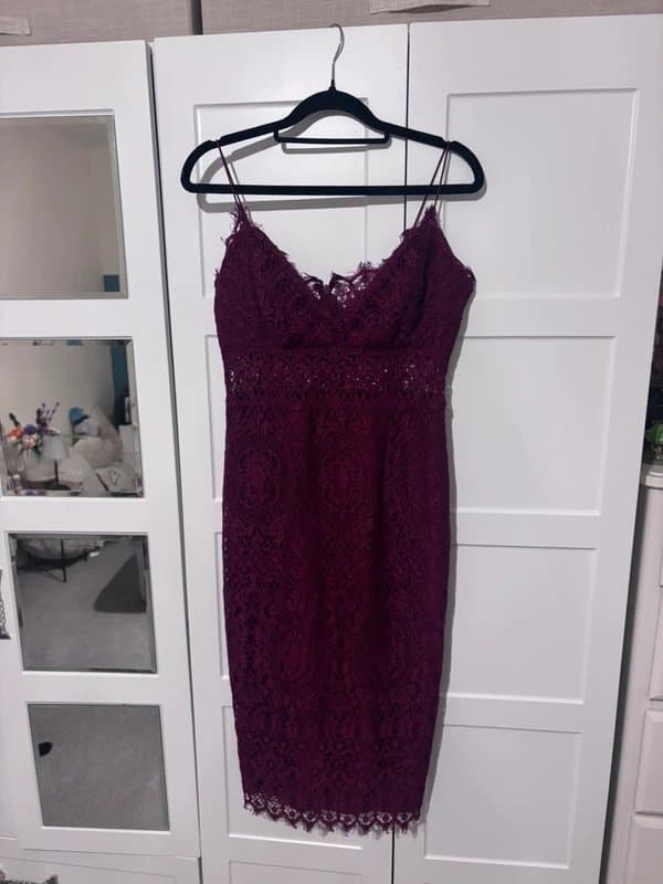 ASOS ASOS burgundy lace dress