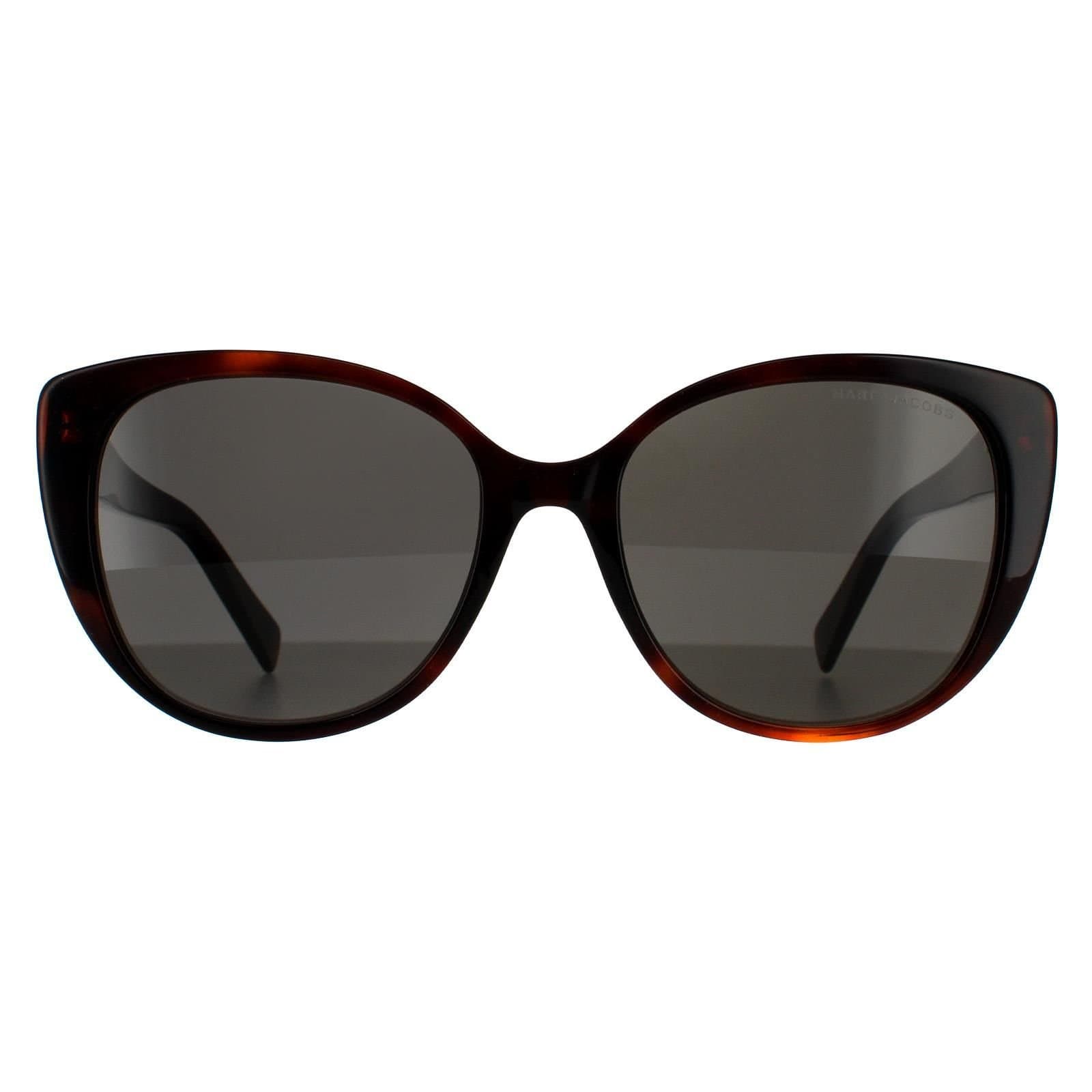 Marc Jacobs Marc Jacobs Women's Cat Eye Havana Glitter Grey MARC 421/S Sunglasses in Brown