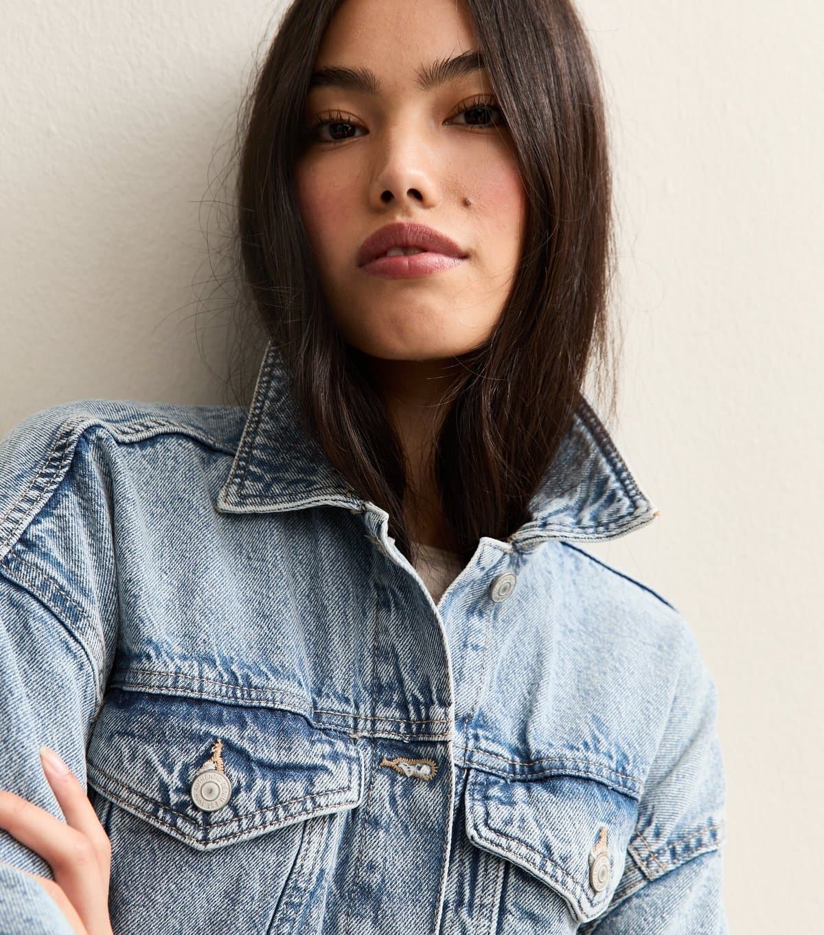 New Look Women's Blue Oversized Denim Jacket New Look