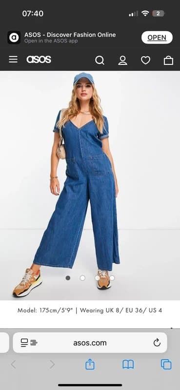 ASOS Denim jumpsuit ASOS design
