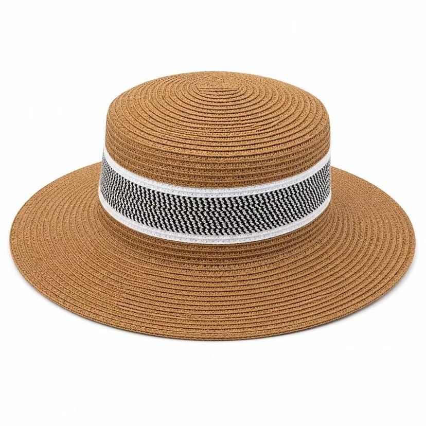 Chrisbella London Chrisbella London Elegant women's Summer Beach Hat in Tan - 1