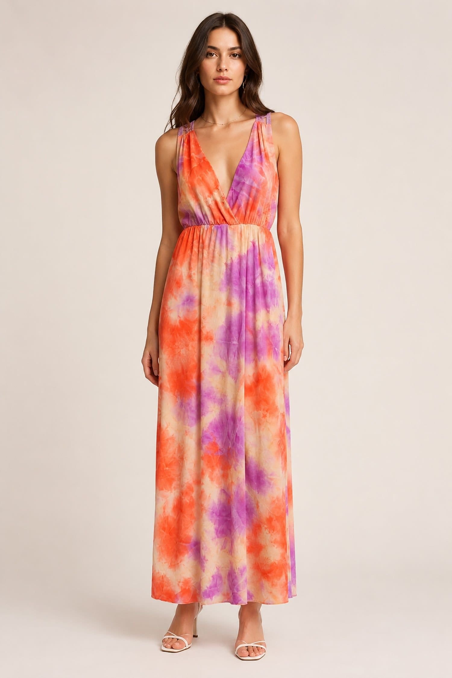 Cutie London Cutie London Women's Tie-Dye Lace Back Maxi Dress - 4