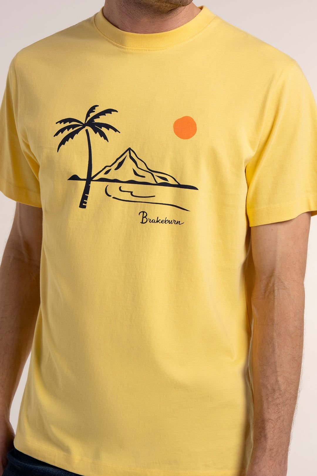 Brakeburn Brakeburn Men's ISLAY T-SHIRT in Yellow - 3