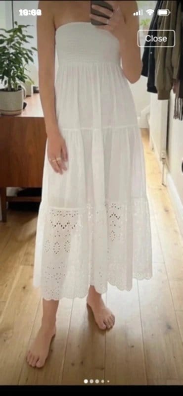 New Look White Embroidered Beach Dress