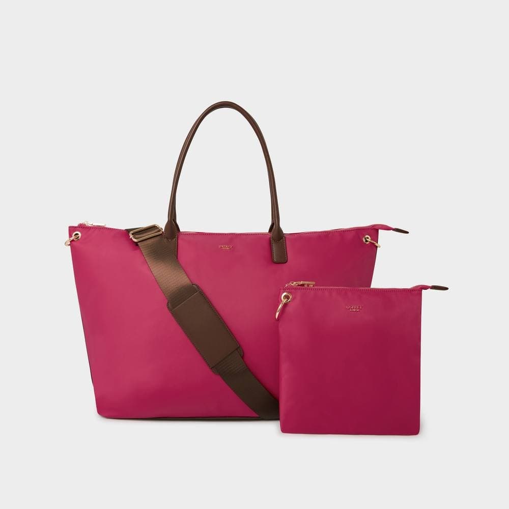 OSPREY LONDON OSPREY LONDON Women's The Voyage Nylon Weekender Bag in Raspberry