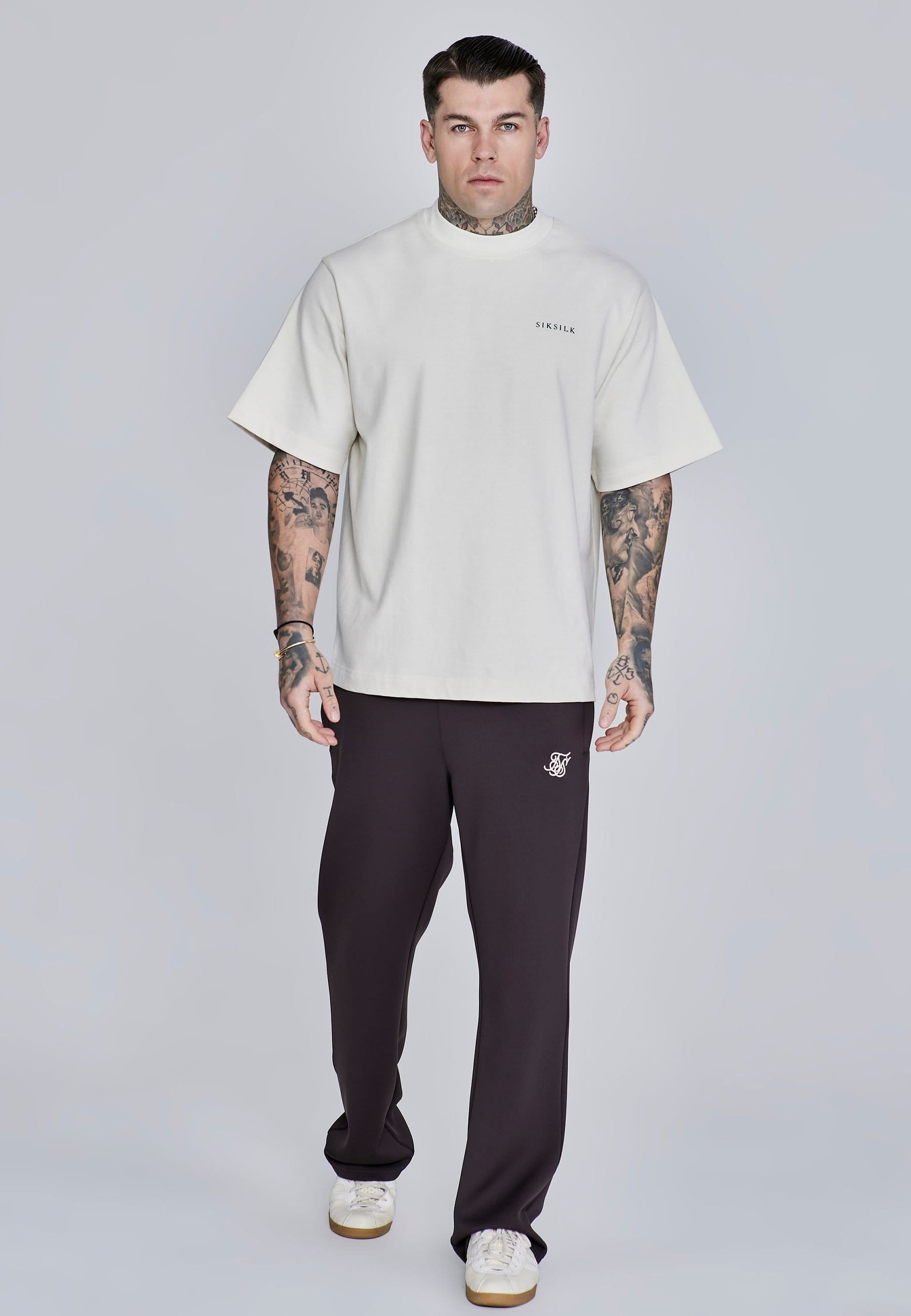 SikSilk SikSilk Men's Essentials Poly Track Pants in Brown - 4
