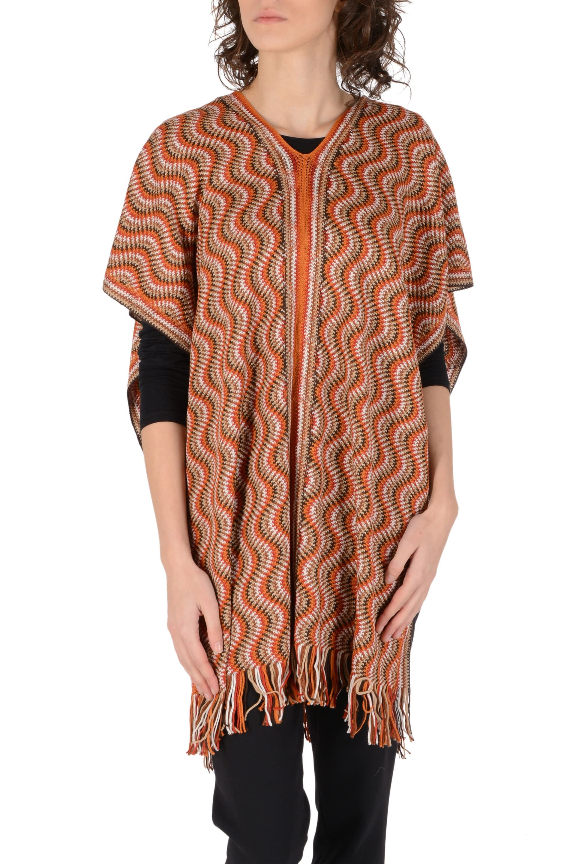 Missoni Missoni Women's Woven Scarf Geometric Pattern in Light Tan