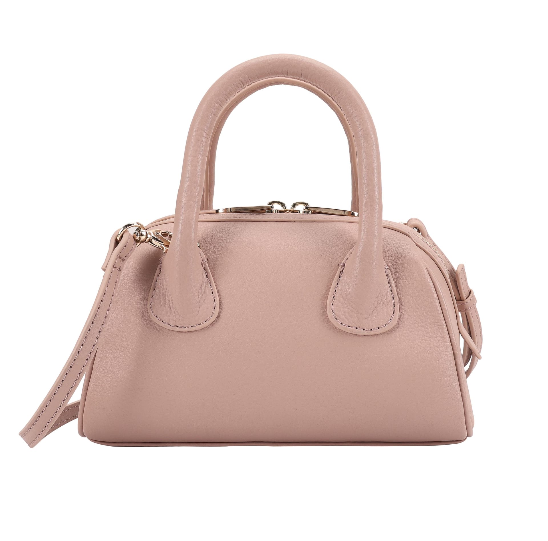Paul Costelloe Paul Costelloe Women's Astria Leather Crossbody Bag in Dusty Pink - 4