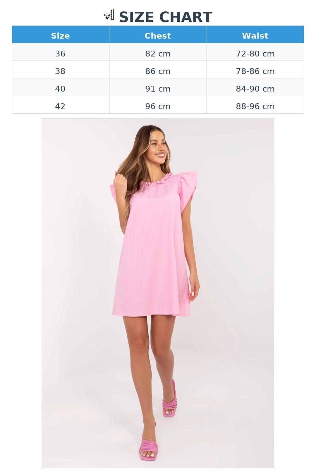 Love Lace Love Lace Women's Flared Cotton Summer Day Dress in Pink - 4