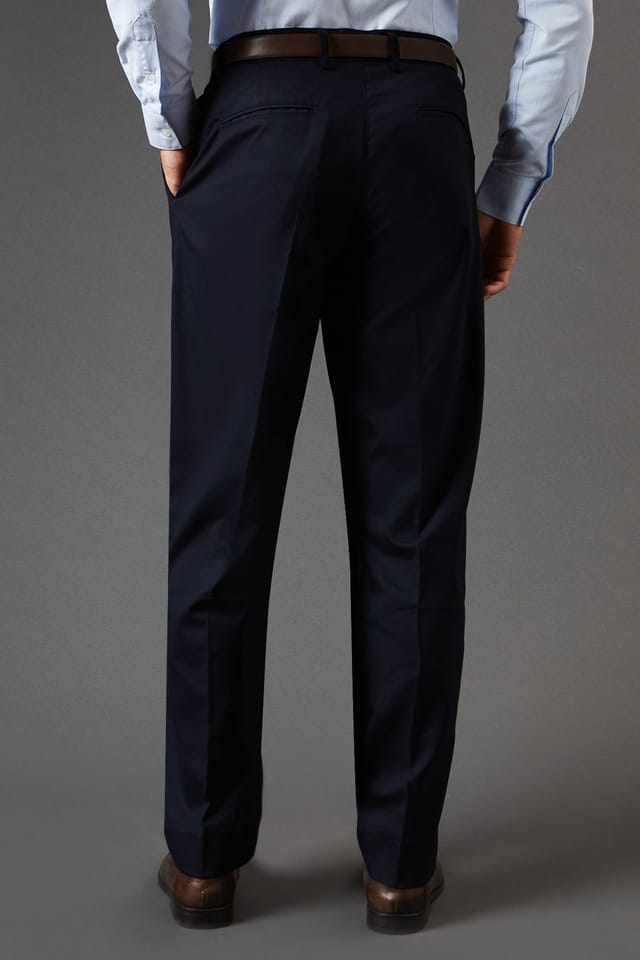 Burton Burton Men's Navy Tailored Fit Smart Trousers - 3