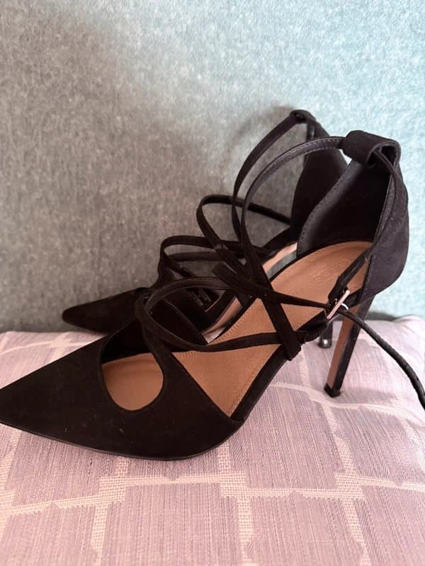 ASOS Black velvet heels
