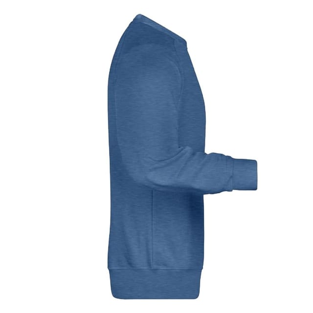 James and Nicholson James and Nicholson Men's Plain Sweatshirt in Mid Blue - 3