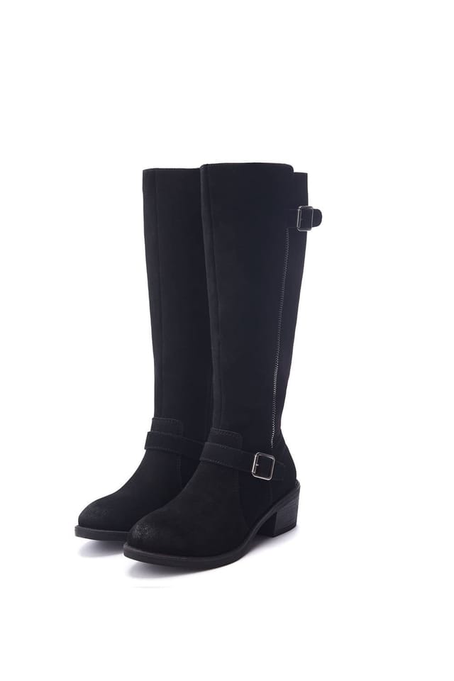 Moda In Pelle Moda In Pelle Women's 'Senlis' Suede Heeled Boots in Black - 2