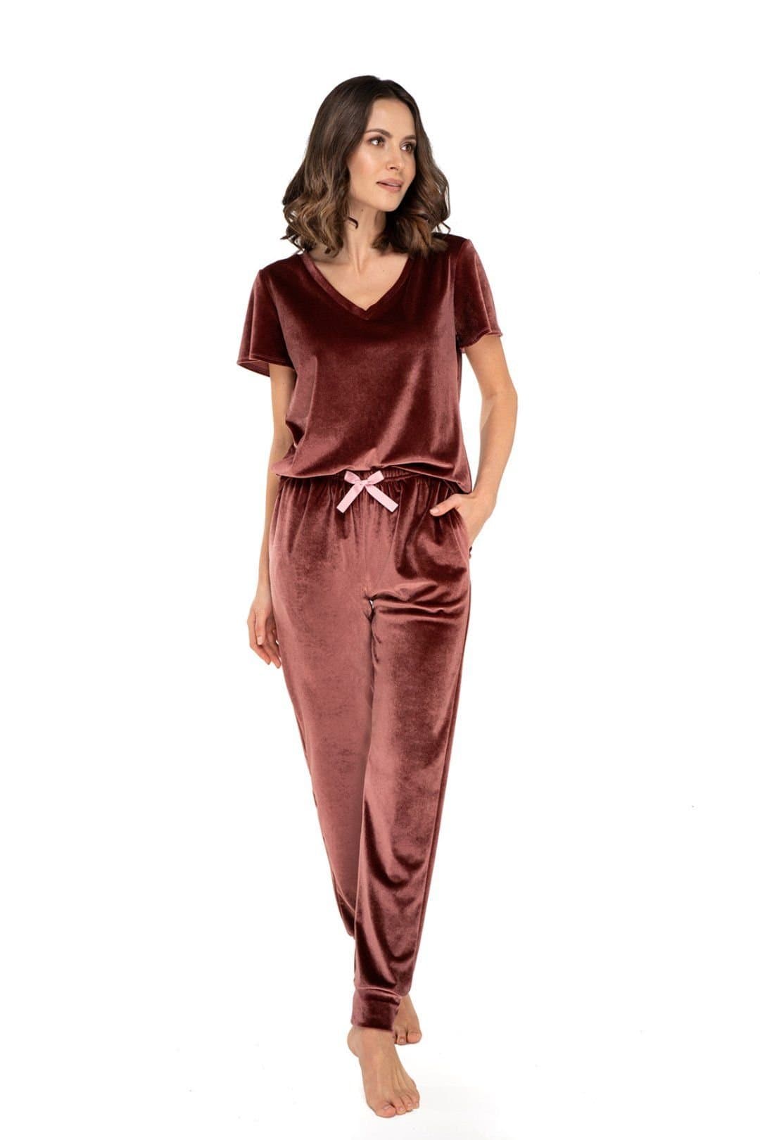 Love Lace Love Lace Burgundy Velour Home Tracksuit