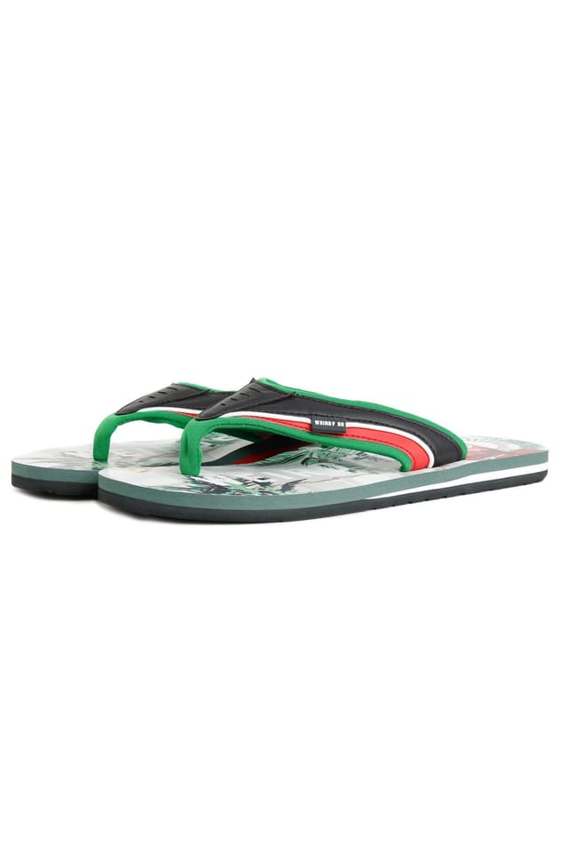 Weird Fish Weird Fish Men's Lexington Printed Flip Flops in Light Green - 3