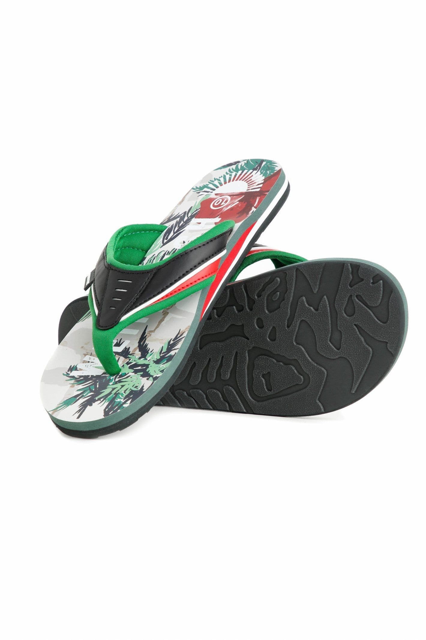 Weird Fish Weird Fish Men's Lexington Printed Flip Flops in Light Green - 4