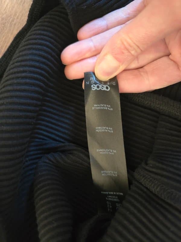 ASOS Design Black ribbed body suit