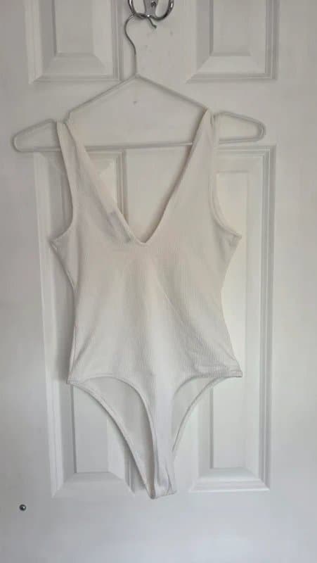 Bershka Bershka White Bodysuit