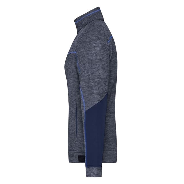 James and Nicholson James and Nicholson Women's Structure Fleece Jacket in Mid Blue - 3